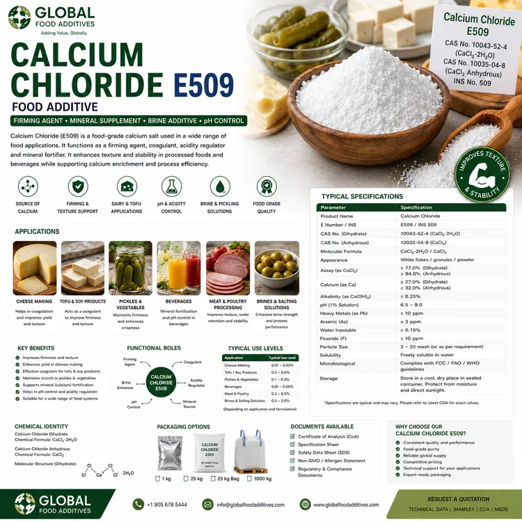 Calcium Chloride food additive food additive ingredient illustration