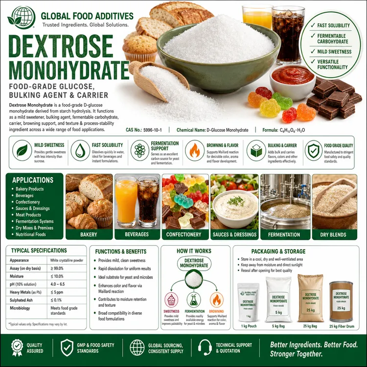 Dextrose Monohydrate food additive food additive ingredient illustration