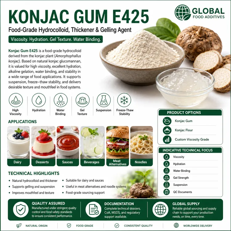 Konjac Gum food additive food additive ingredient illustration