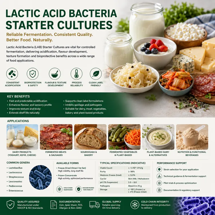 Lactic Acid Bacteria Starter Cultures food additive food additive ingredient illustration