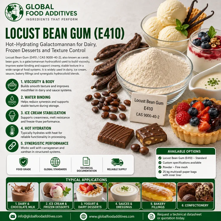 Locust Bean Gum food additive food additive ingredient illustration