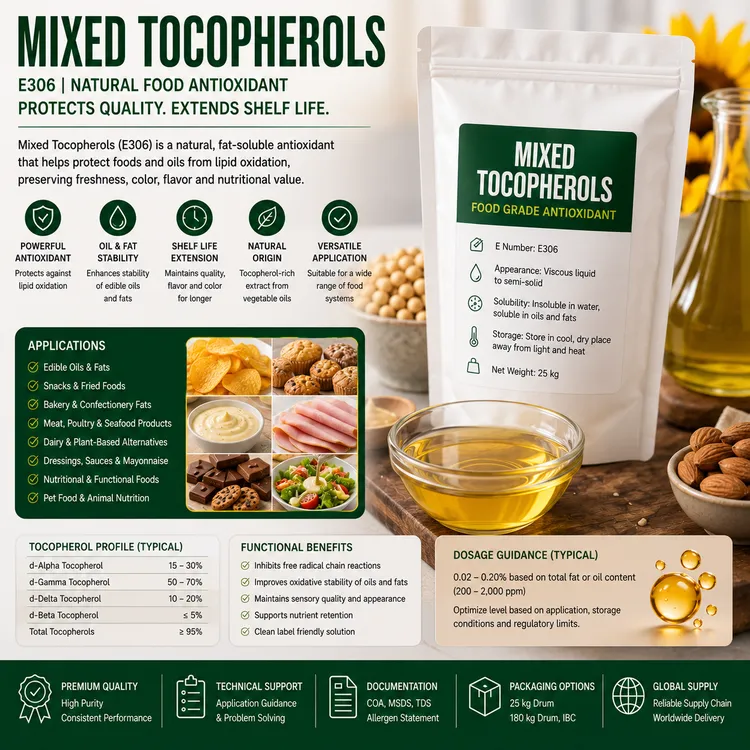 Mixed Tocopherols food additive food additive ingredient illustration