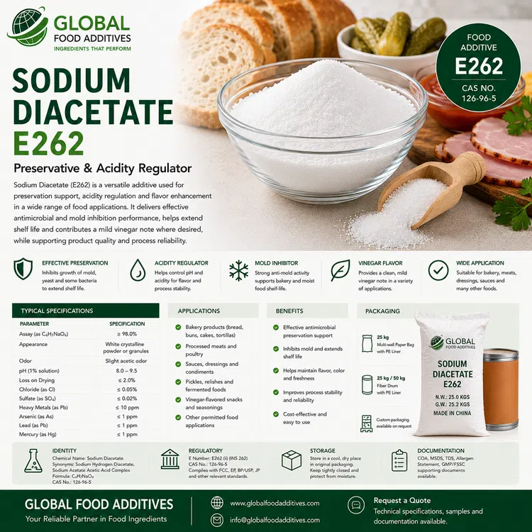 Sodium Diacetate food additive food additive ingredient illustration